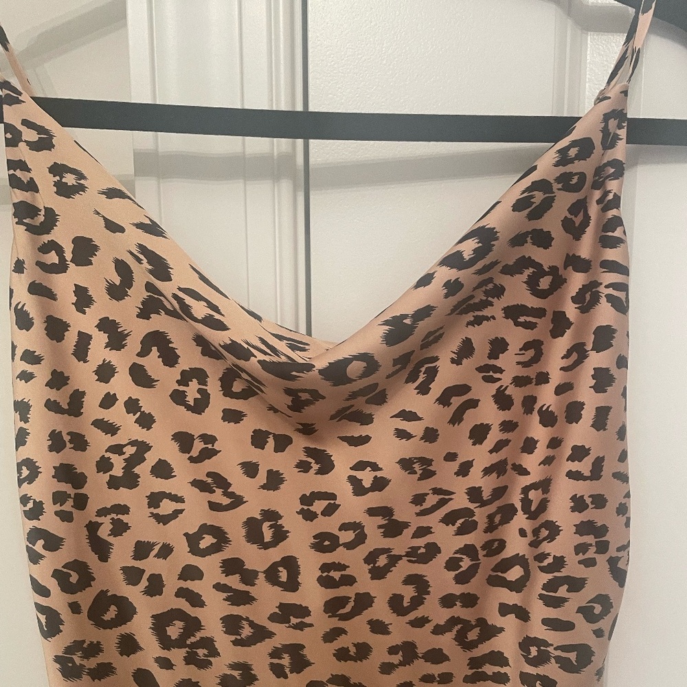 Bardot Small Leopard Silk Slip Dress